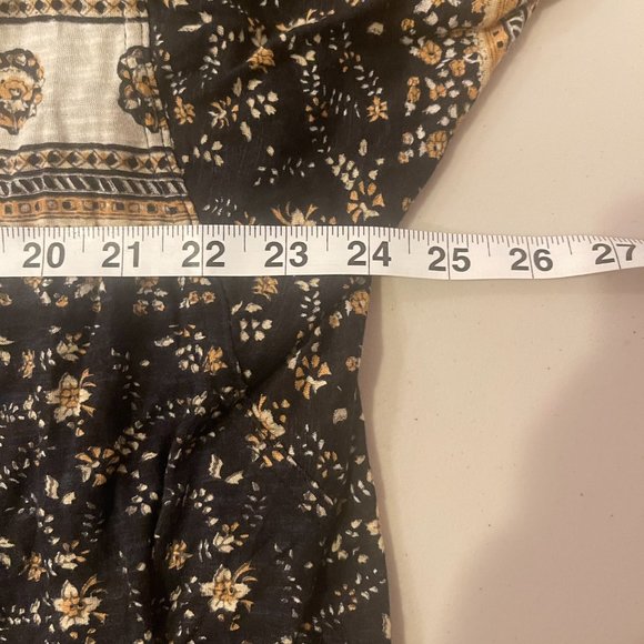 Free People Paisley Puff-Sleeve T-Shirt Medium - Picture 2 of 2